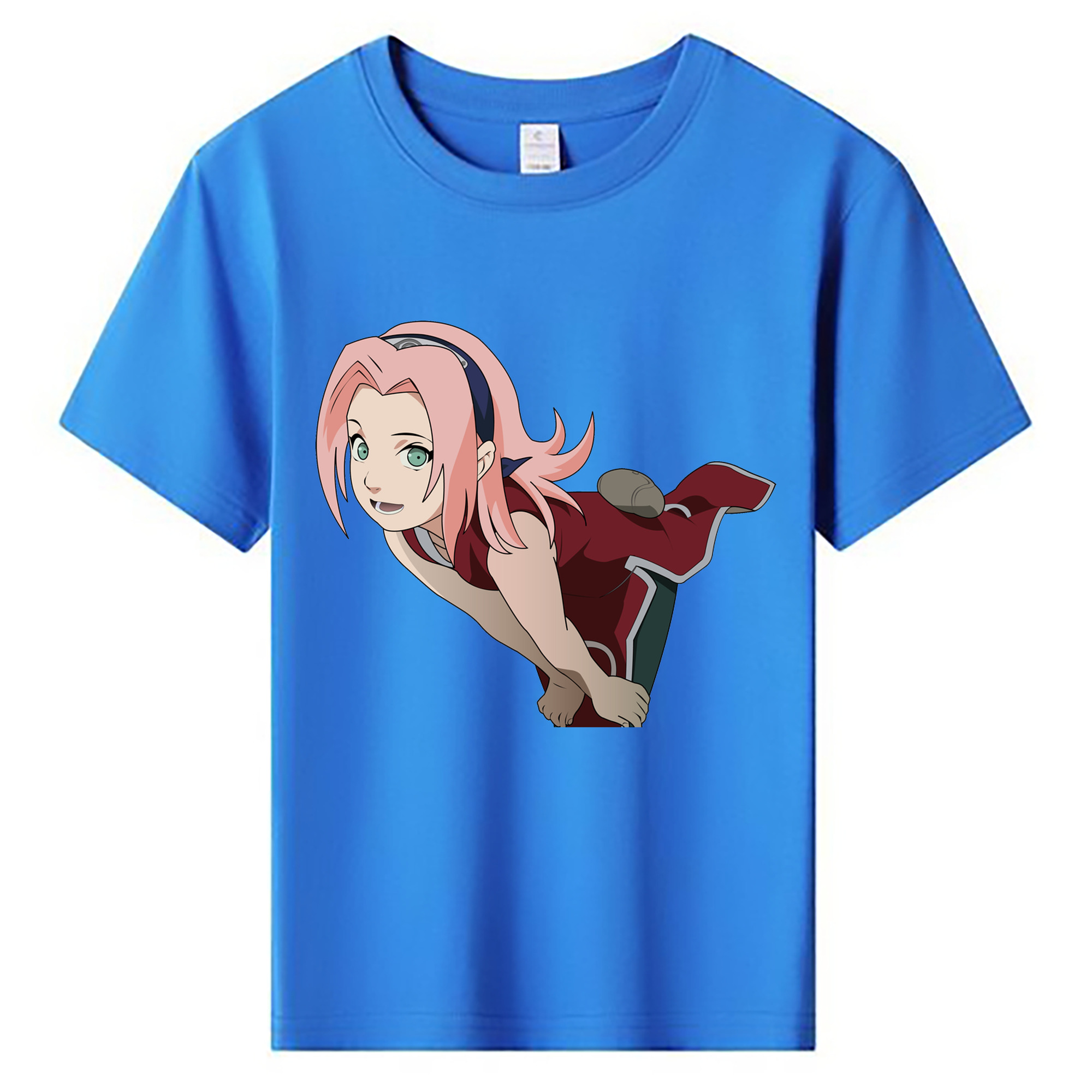 （画像用） NARUTO -ナルト- 春野サクラ Haruno Sakura 綿100％キッズTシャツ（フロントプリント）